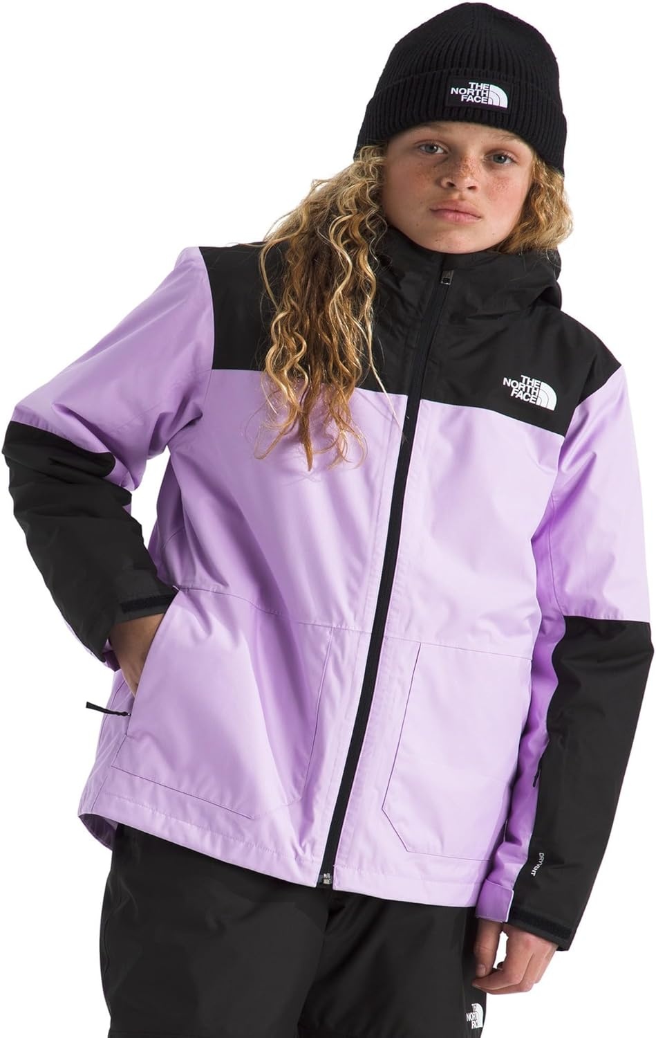 image:imageTHE NORTH FACE Teen Freedom Triclimate Jacket Heatseeker Insulation amp Water Repellent Helmet Compatible Hood Goggle WipeLite Lilac