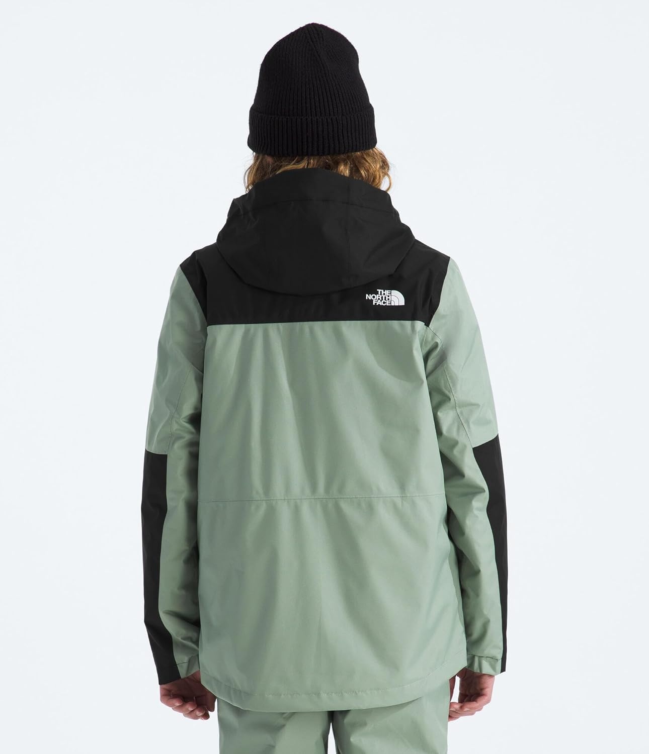 image:imageTHE NORTH FACE Teen Freedom Triclimate Jacket Heatseeker Insulation amp Water Repellent Helmet Compatible Hood Goggle WipeSlate Moss