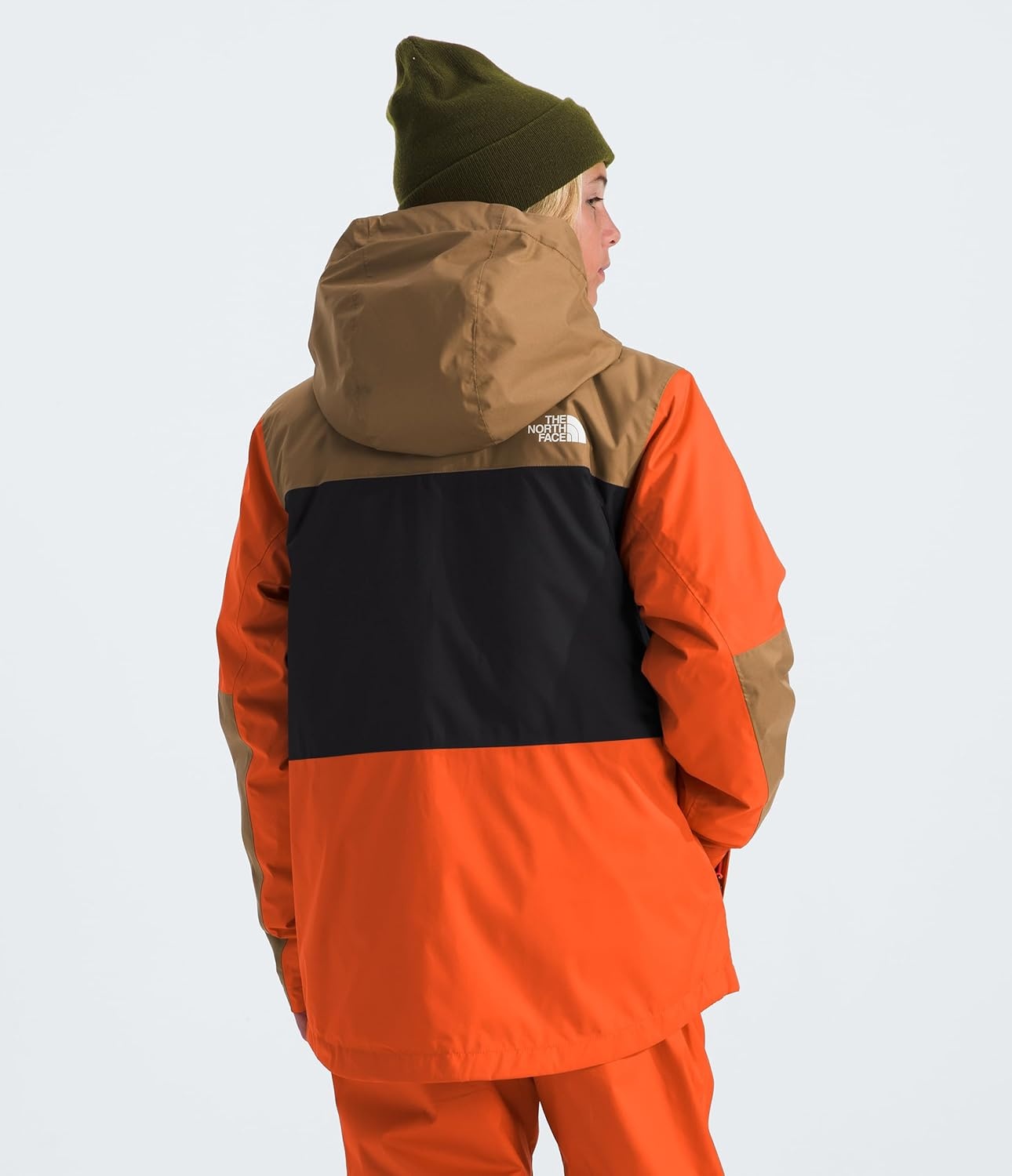 image:imageTHE NORTH FACE Teen Freedom Triclimate Jacket Heatseeker Insulation amp Water Repellent Helmet Compatible Hood Goggle WipeTnf Orange