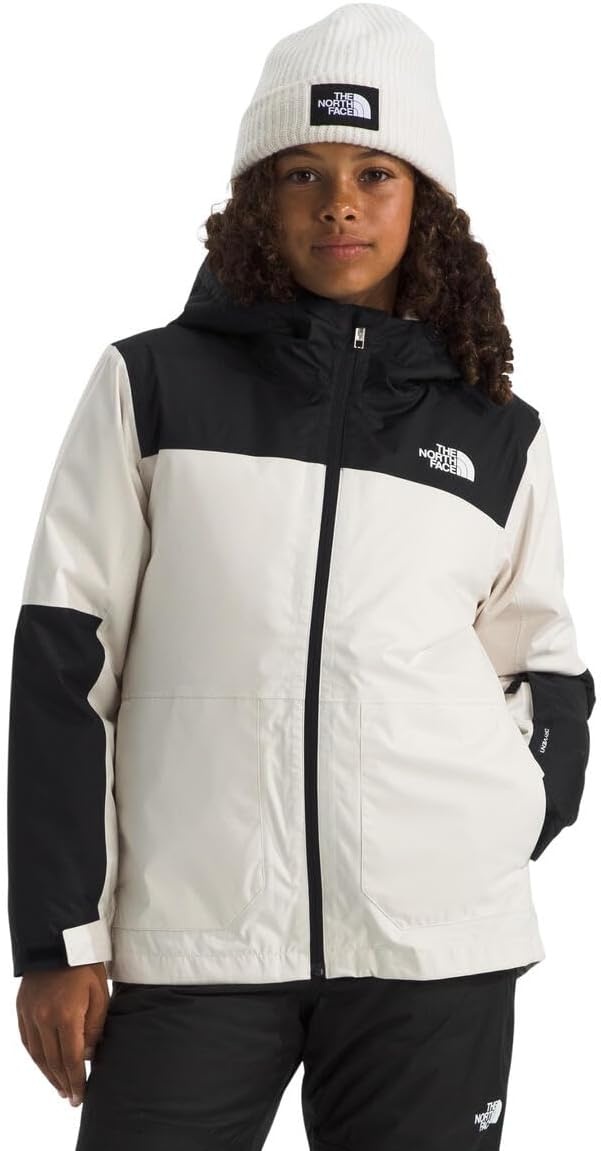 image:imageTHE NORTH FACE Teen Freedom Triclimate Jacket Heatseeker Insulation amp Water Repellent Helmet Compatible Hood Goggle WipeWhite Dune