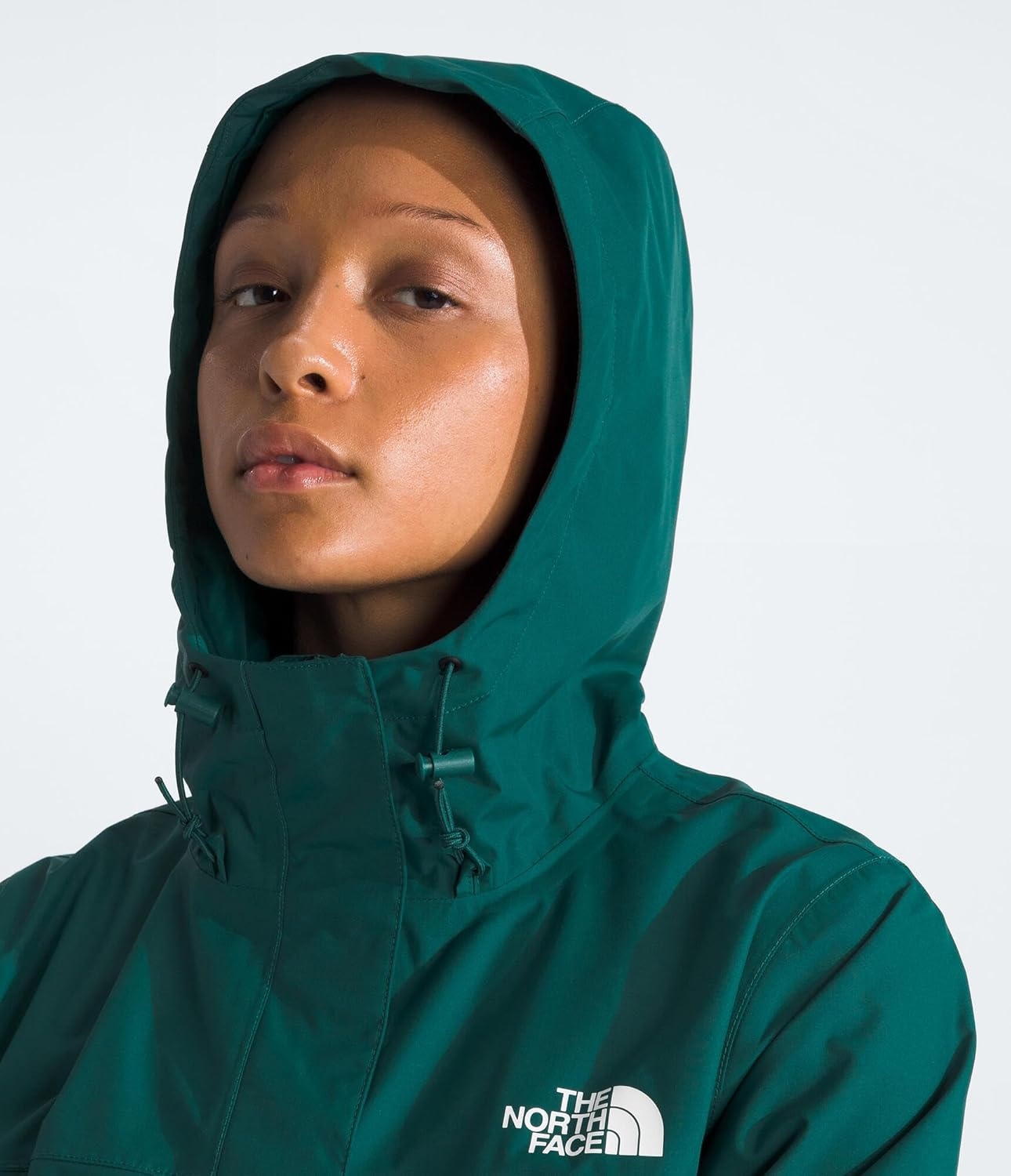 image:imageTHE NORTH FACE Womens Antora Rain Parka Breathable Waterproof Jacket Seam Sealed Adjustable Hood amp Zip Hand PocketsDeep Nori