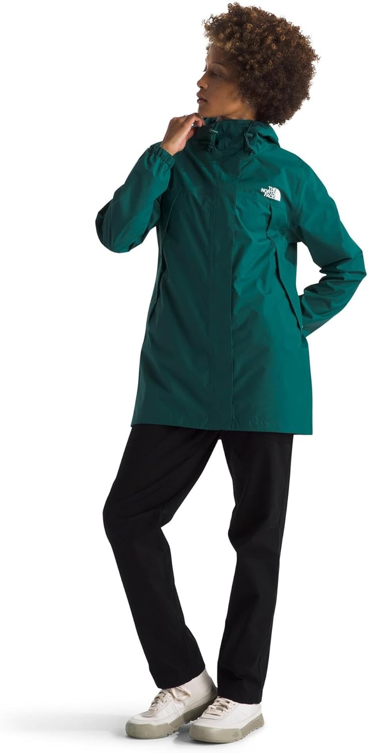 image:imageTHE NORTH FACE Womens Antora Rain Parka Breathable Waterproof Jacket Seam Sealed Adjustable Hood amp Zip Hand PocketsDeep Nori