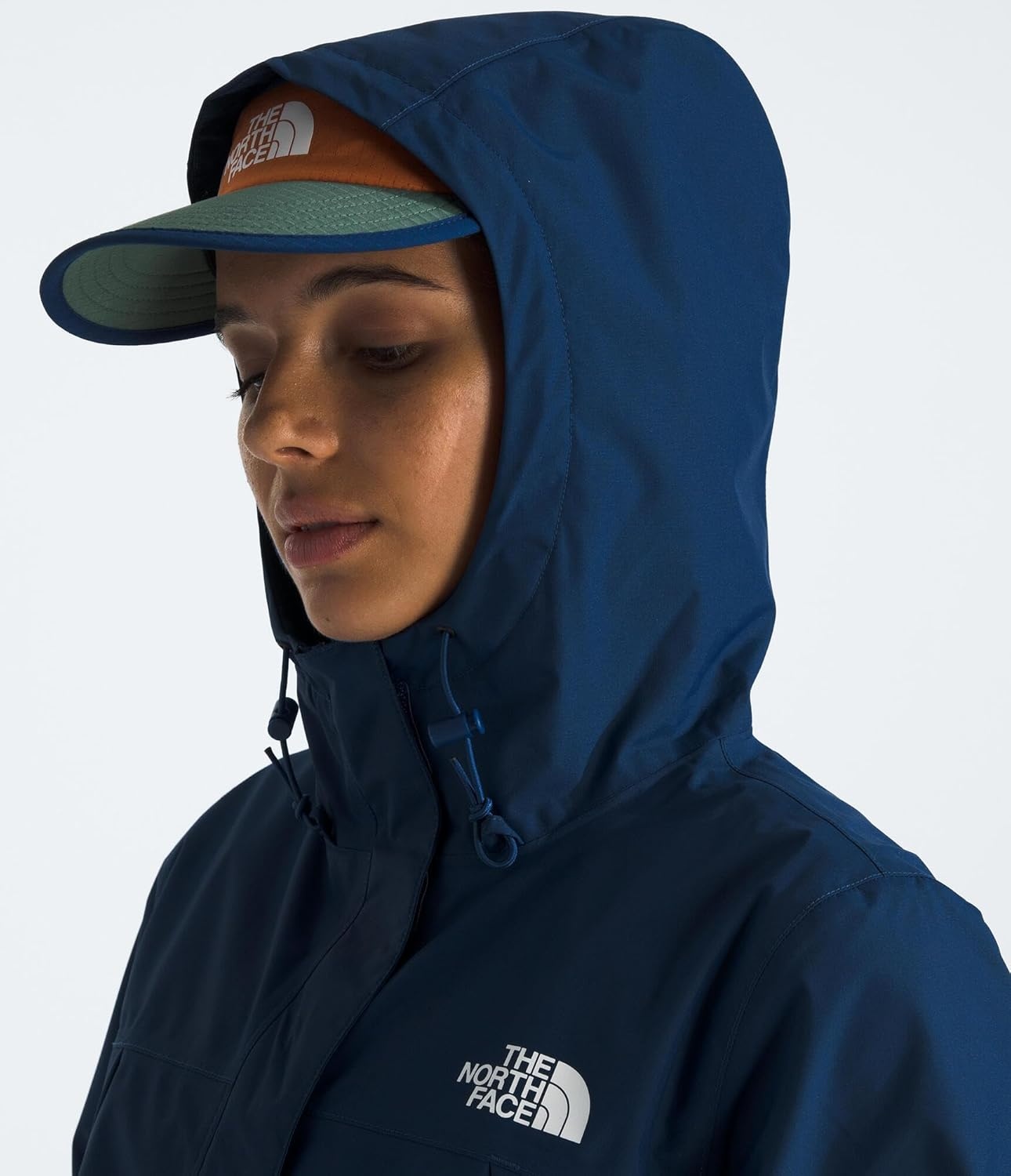 image:imageTHE NORTH FACE Womens Antora Rain Parka Breathable Waterproof Jacket Seam Sealed Adjustable Hood amp Zip Hand PocketsEstate Blue