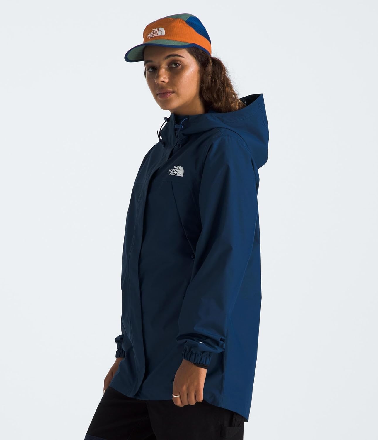 image:imageTHE NORTH FACE Womens Antora Rain Parka Breathable Waterproof Jacket Seam Sealed Adjustable Hood amp Zip Hand PocketsEstate Blue