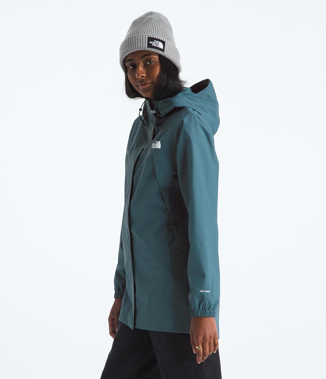 image:imageTHE NORTH FACE Womens Antora Rain Parka Breathable Waterproof Jacket Seam Sealed Adjustable Hood amp Zip Hand PocketsSpace