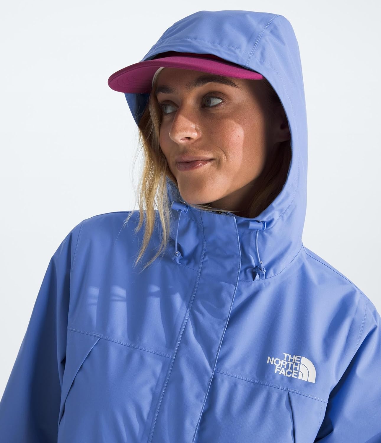 image:imageTHE NORTH FACE Womens Antora Rain Parka Breathable Waterproof Jacket Seam Sealed Adjustable Hood amp Zip Hand PocketsVirtual Blue