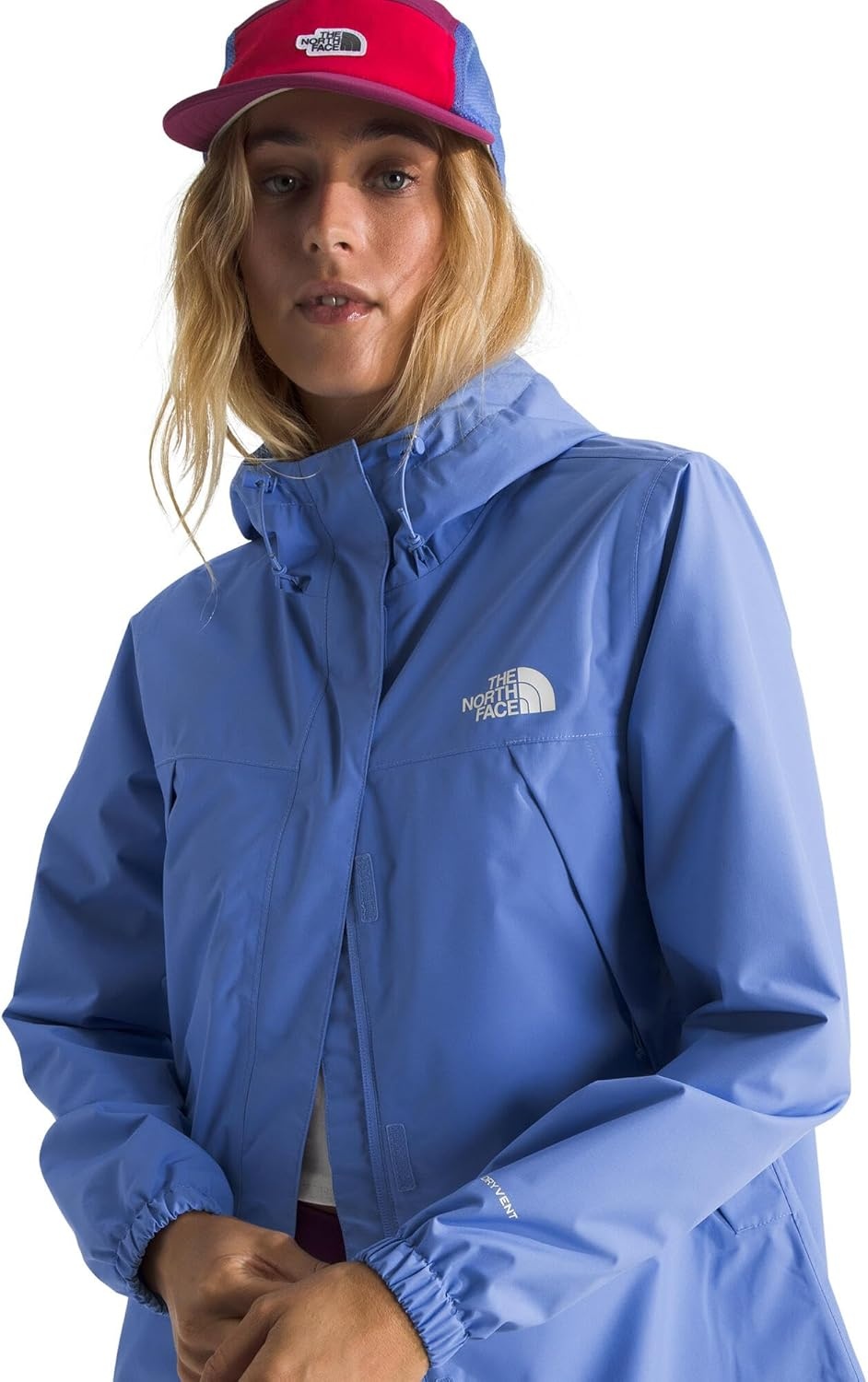 image:imageTHE NORTH FACE Womens Antora Rain Parka Breathable Waterproof Jacket Seam Sealed Adjustable Hood amp Zip Hand PocketsVirtual Blue