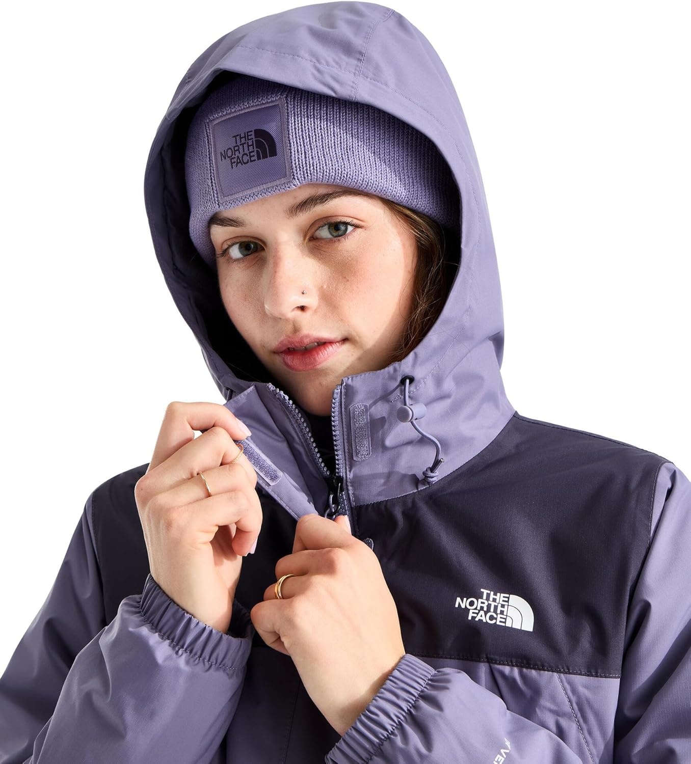 image:imageTHE NORTH FACE Womens Antora Triclimate Jacket Waterproof Shell Warm Inner Fleece Layer Adjustable Hood With DrawcordGrounded PlumEndless Dusk