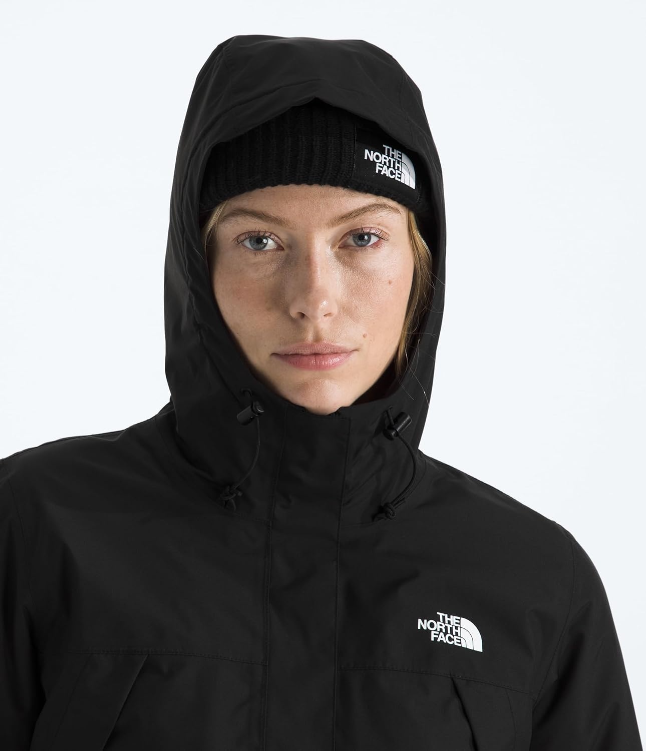 image:imageTHE NORTH FACE Womens Antora Triclimate Jacket Waterproof Shell Warm Inner Fleece Layer Adjustable Hood With DrawcordTnf Black