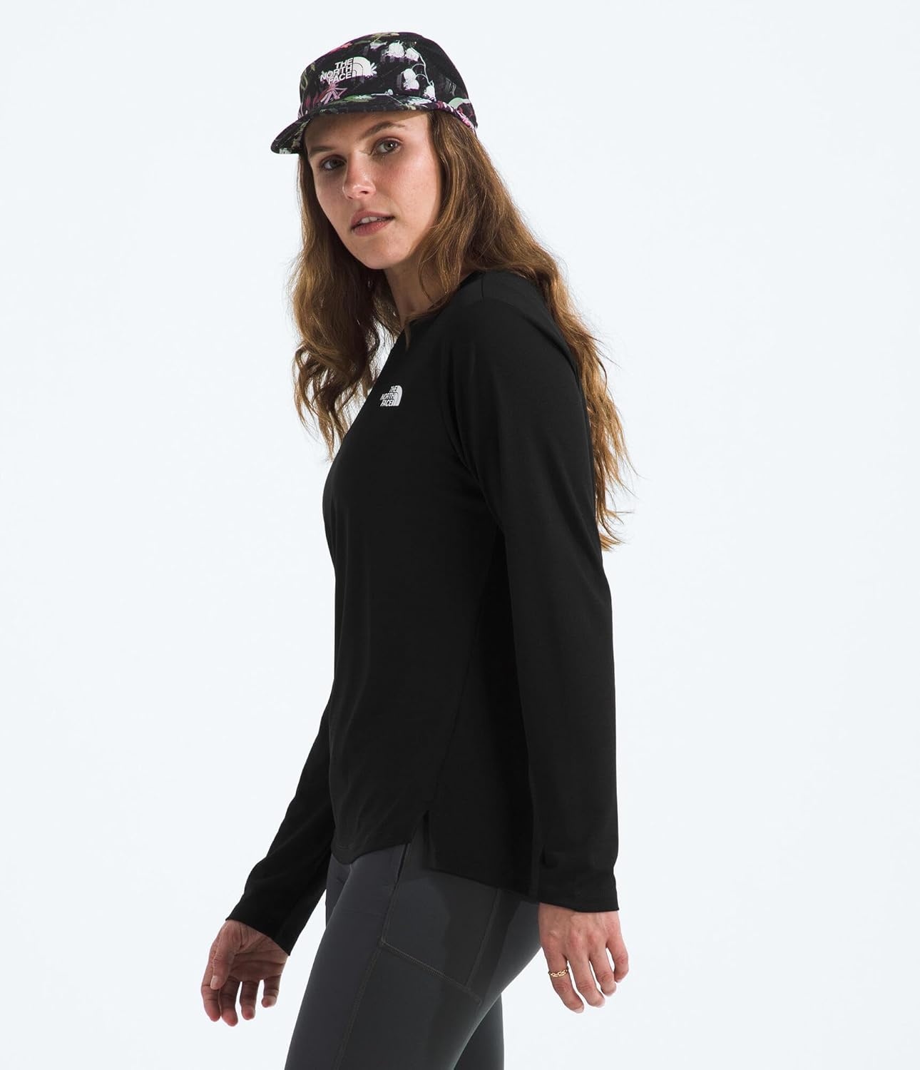 image:imageTHE NORTH FACE Womens Flex Longsleeve Regular Tee Lightweight Athletic Shirt With Moisture Wicking Flashdry TechnologyTnf Black