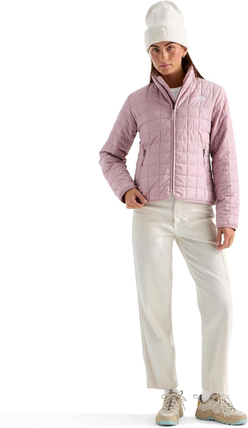 image:imageTHE NORTH FACE Womens Junction Insulated Jacket Standard amp Plus Size Water Repellent Winter Coat amp Zip Hand PocketsMetal Pink