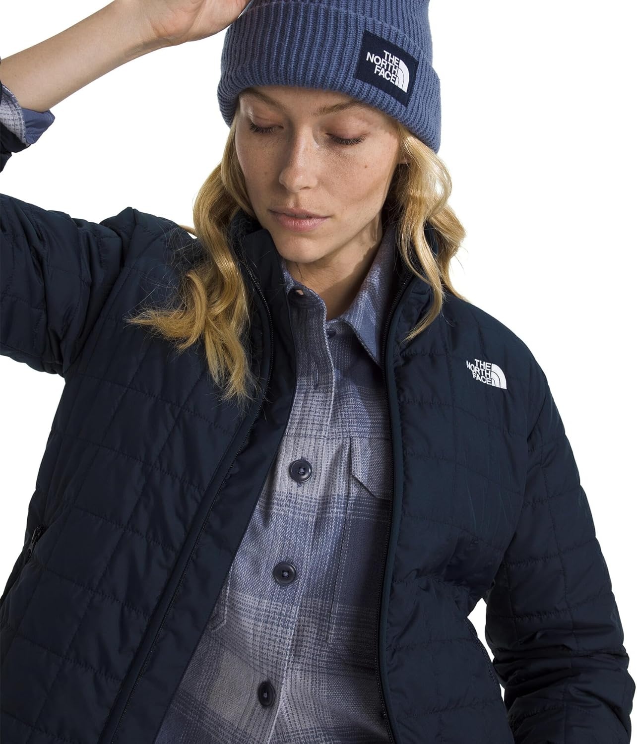 image:imageTHE NORTH FACE Womens Junction Insulated Jacket Standard amp Plus Size Water Repellent Winter Coat amp Zip Hand PocketsSummit Navy
