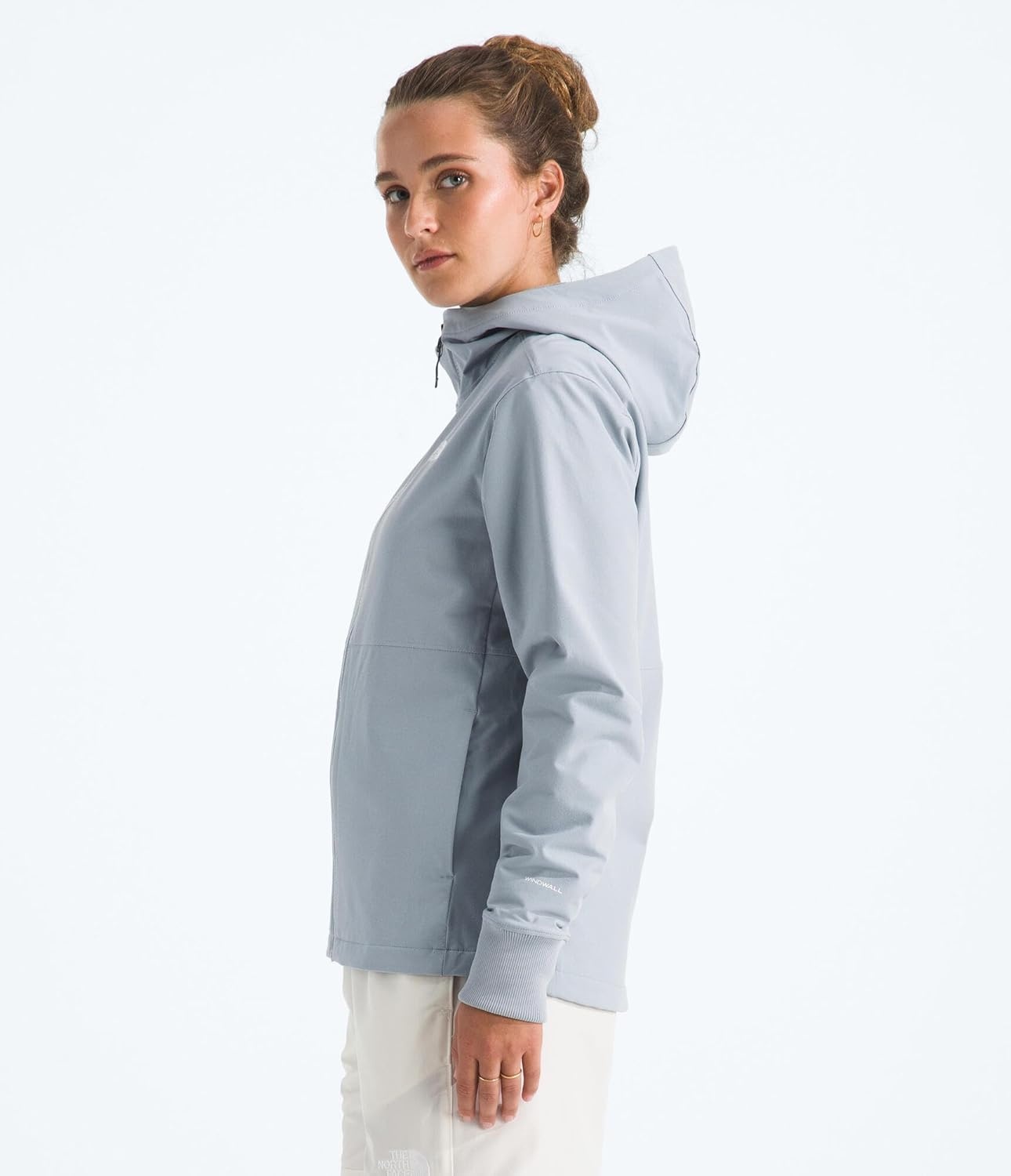 image:imageTHE NORTH FACE Womens Shelbe Raschel Fleece Hooded Jacket Standard amp Plus Size Fleece Lining Wind amp Water ResistantFrost Grey