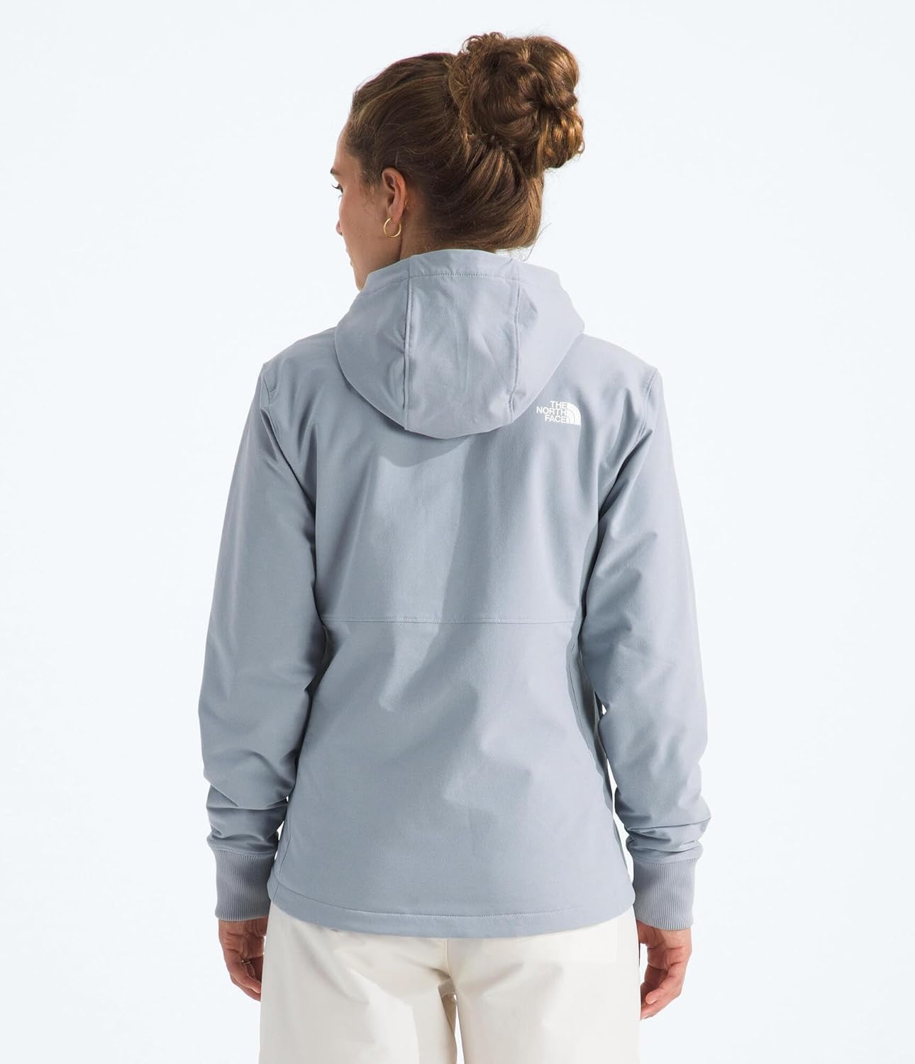 image:imageTHE NORTH FACE Womens Shelbe Raschel Fleece Hooded Jacket Standard amp Plus Size Fleece Lining Wind amp Water ResistantFrost Grey