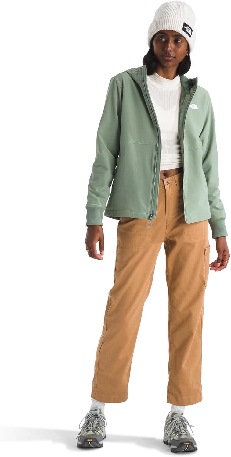 image:imageTHE NORTH FACE Womens Shelbe Raschel Fleece Hooded Jacket Standard amp Plus Size Fleece Lining Wind amp Water ResistantSlate Moss