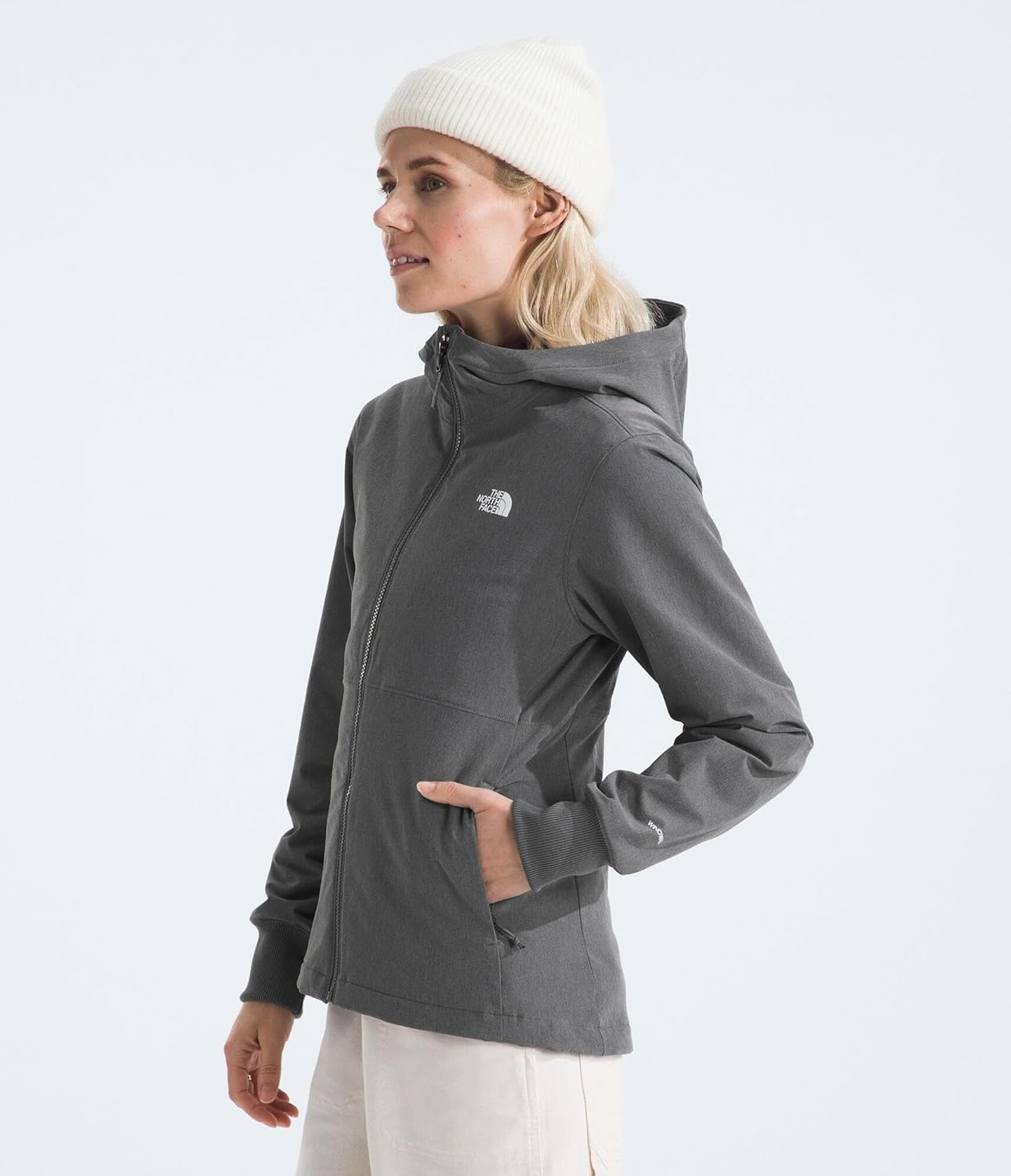 image:imageTHE NORTH FACE Womens Shelbe Raschel Fleece Hooded Jacket Standard amp Plus Size Fleece Lining Wind amp Water ResistantSmoked Pearl Heather