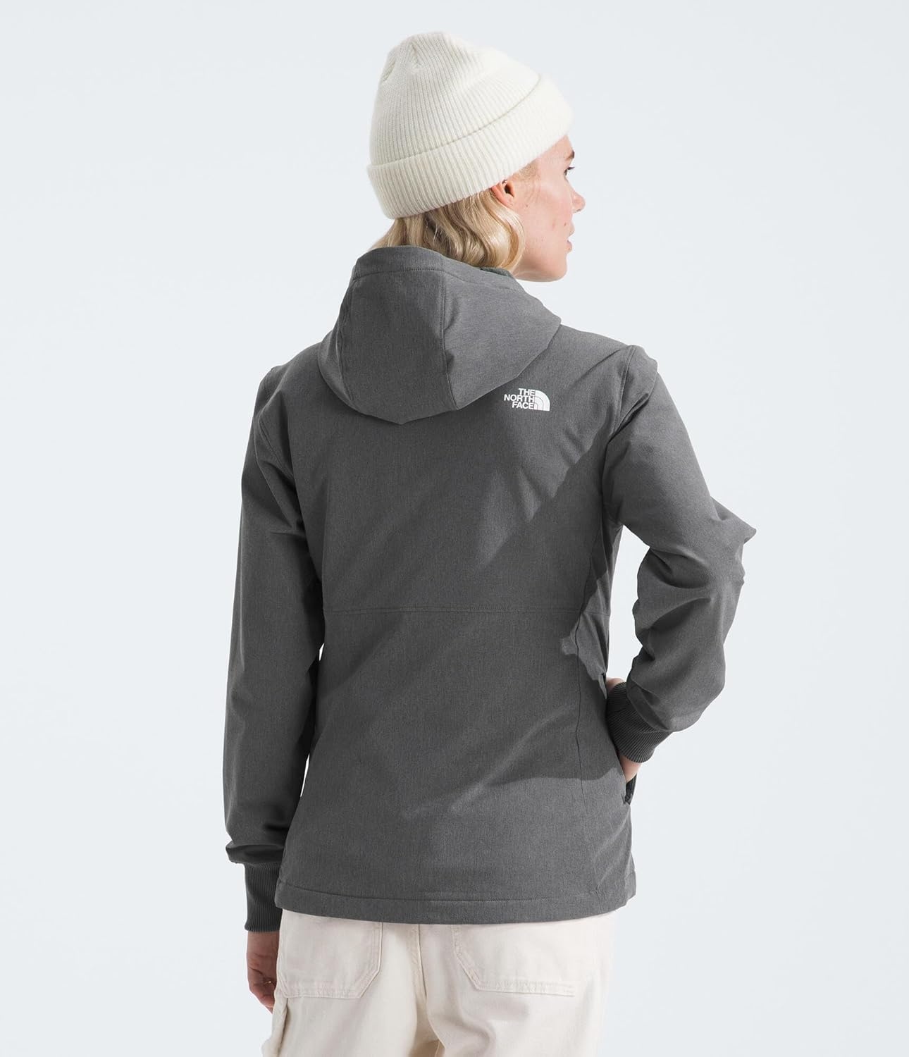 image:imageTHE NORTH FACE Womens Shelbe Raschel Fleece Hooded Jacket Standard amp Plus Size Fleece Lining Wind amp Water ResistantSmoked Pearl Heather