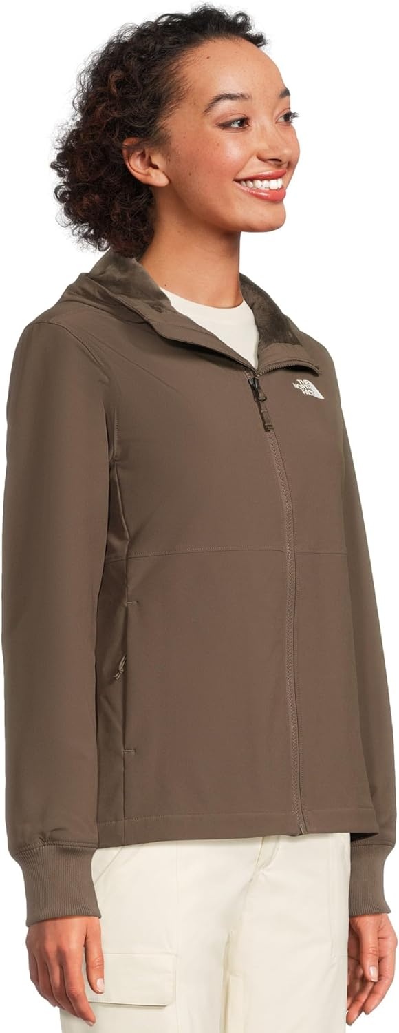 image:imageTHE NORTH FACE Womens Shelbe Raschel Fleece Hooded Jacket Standard amp Plus Size Fleece Lining Wind amp Water ResistantSmokey Brown