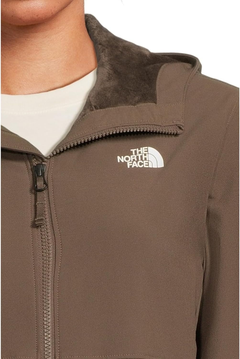 image:imageTHE NORTH FACE Womens Shelbe Raschel Fleece Hooded Jacket Standard amp Plus Size Fleece Lining Wind amp Water ResistantSmokey Brown