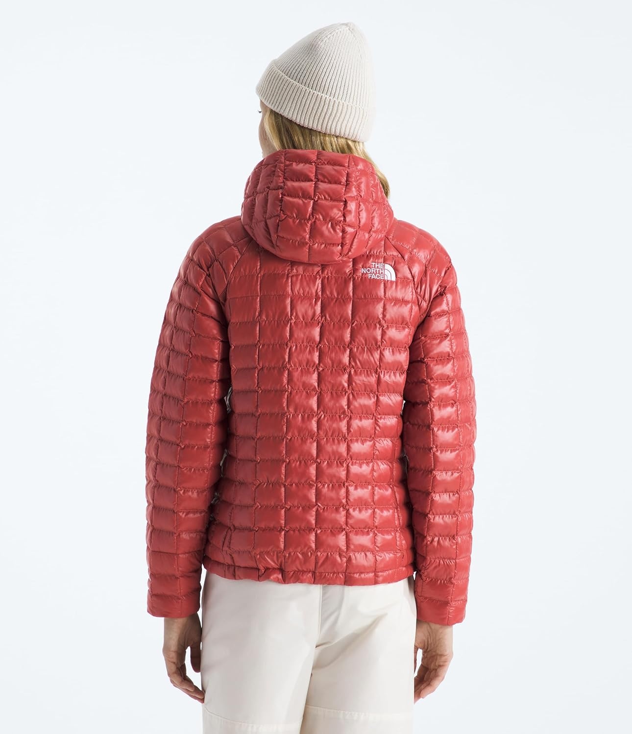 image:imageTHE NORTH FACE Womens Thermoball Hooded Jacket High Loft Insulation Wind amp Water Resistant Adjustable Hood amp Zip PocketsMars Dust