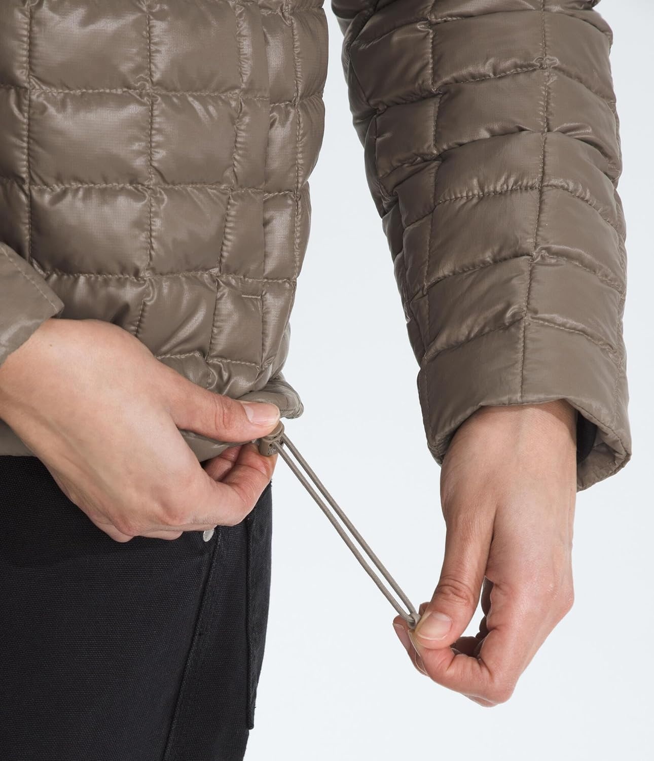 image:imageTHE NORTH FACE Womens Thermoball Hooded Jacket High Loft Insulation Wind amp Water Resistant Adjustable Hood amp Zip PocketsMocha Brown