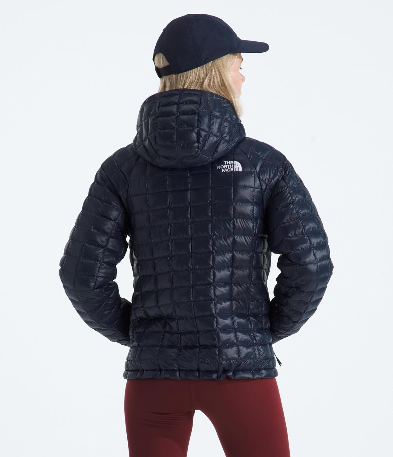 image:imageTHE NORTH FACE Womens Thermoball Hooded Jacket High Loft Insulation Wind amp Water Resistant Adjustable Hood amp Zip PocketsSummit Navy