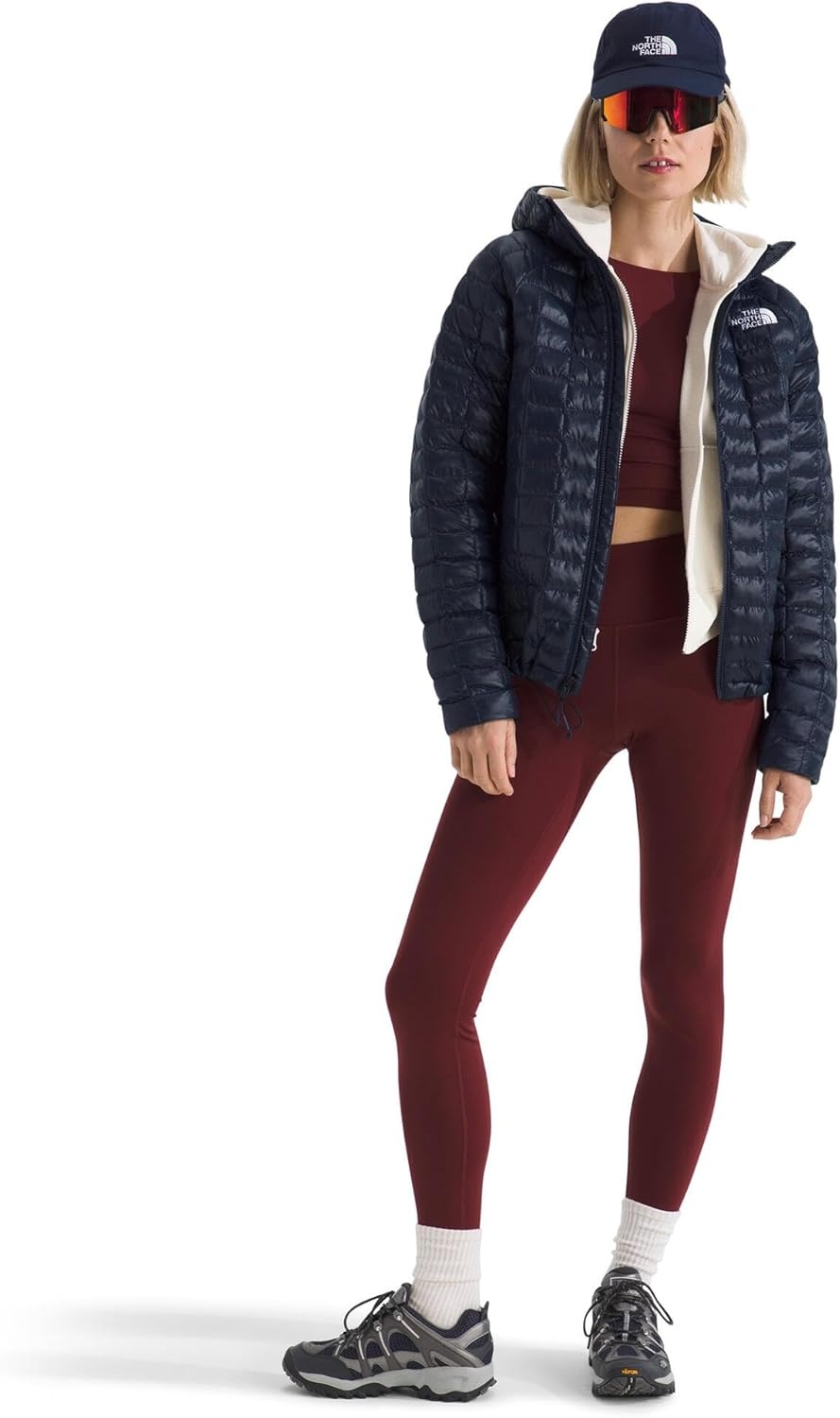 image:imageTHE NORTH FACE Womens Thermoball Hooded Jacket High Loft Insulation Wind amp Water Resistant Adjustable Hood amp Zip PocketsSummit Navy
