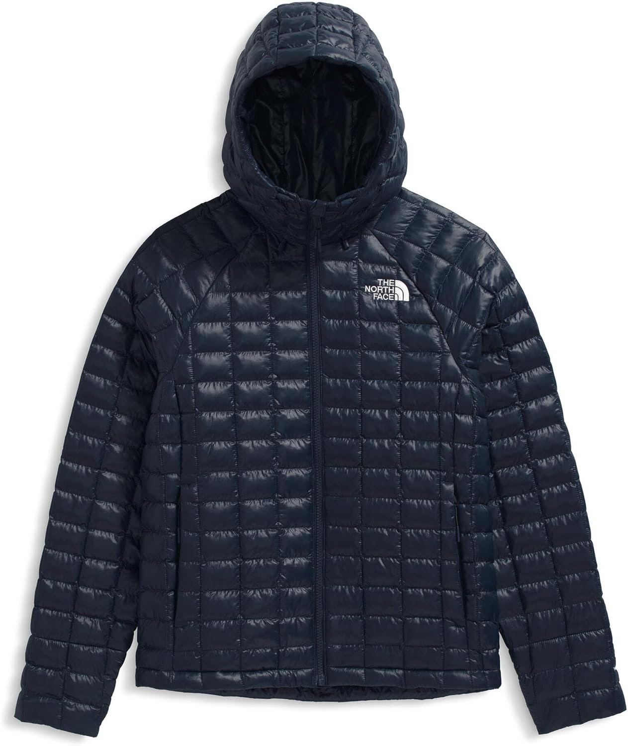 image:imageTHE NORTH FACE Womens Thermoball Hooded Jacket High Loft Insulation Wind amp Water Resistant Adjustable Hood amp Zip PocketsSummit Navy
