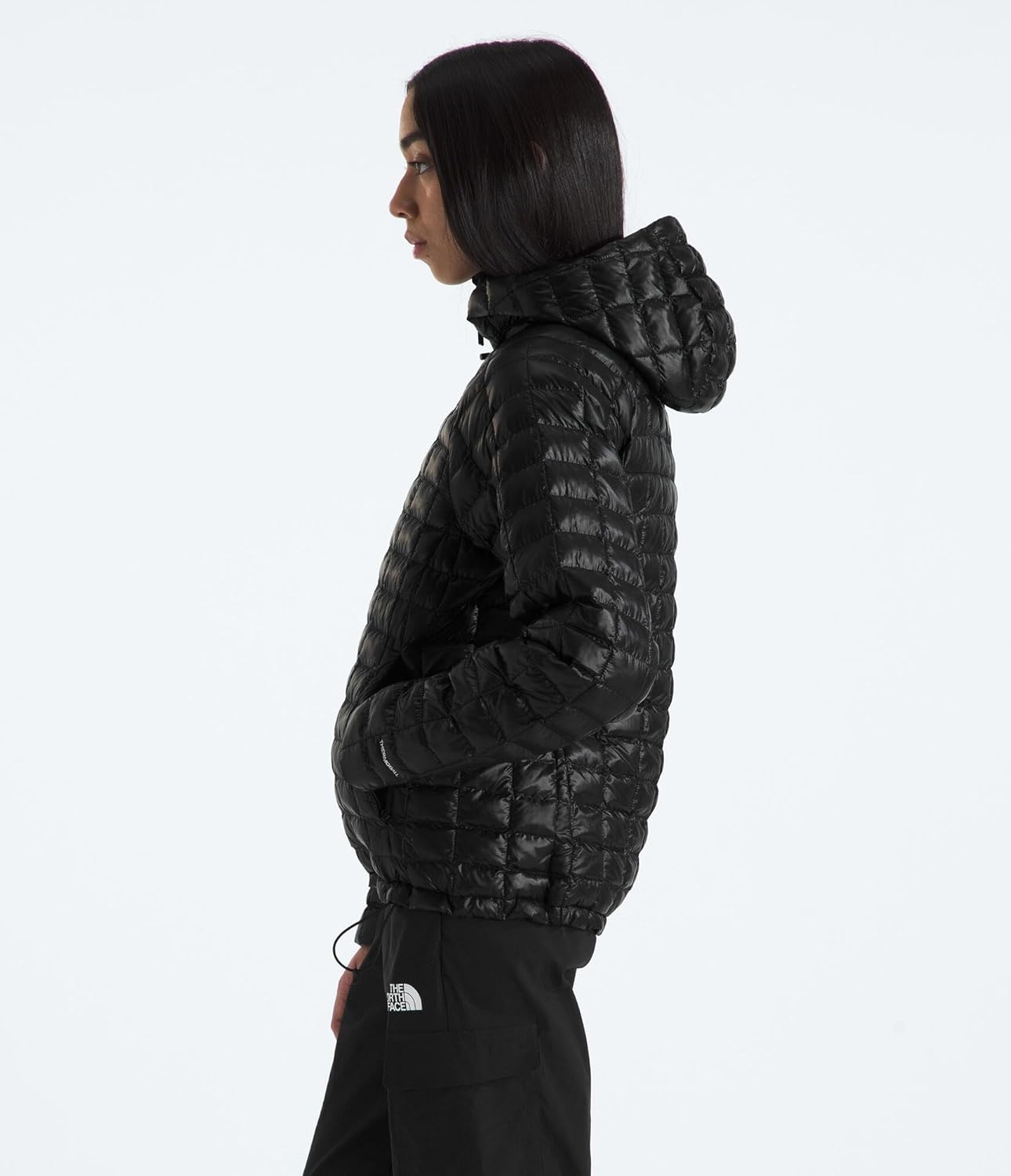 image:imageTHE NORTH FACE Womens Thermoball Hooded Jacket High Loft Insulation Wind amp Water Resistant Adjustable Hood amp Zip PocketsTnf Black