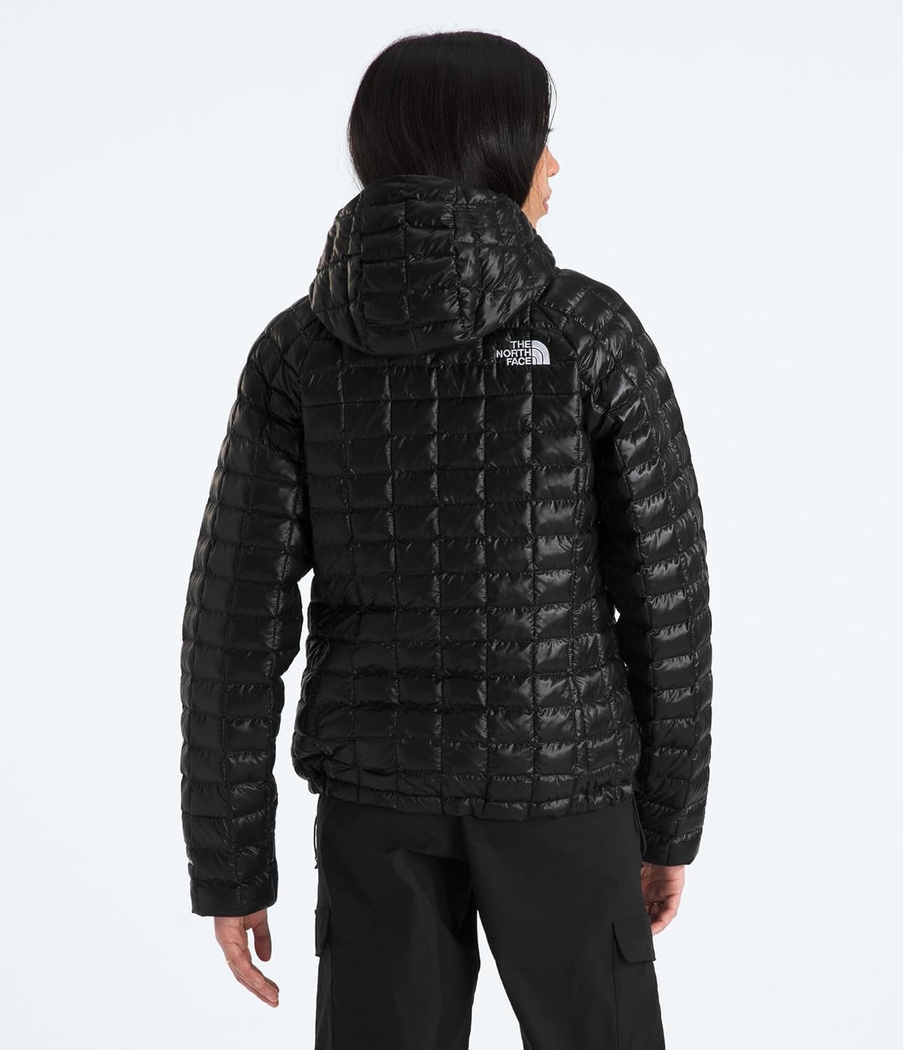 image:imageTHE NORTH FACE Womens Thermoball Hooded Jacket High Loft Insulation Wind amp Water Resistant Adjustable Hood amp Zip PocketsTnf Black