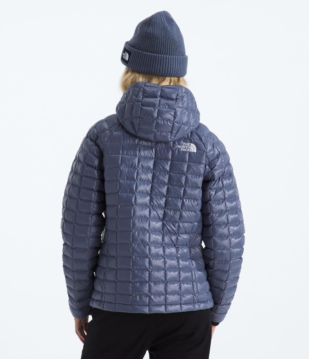 image:imageTHE NORTH FACE Womens Thermoball Hooded Jacket High Loft Insulation Wind amp Water Resistant Adjustable Hood amp Zip PocketsTwilight Galaxy