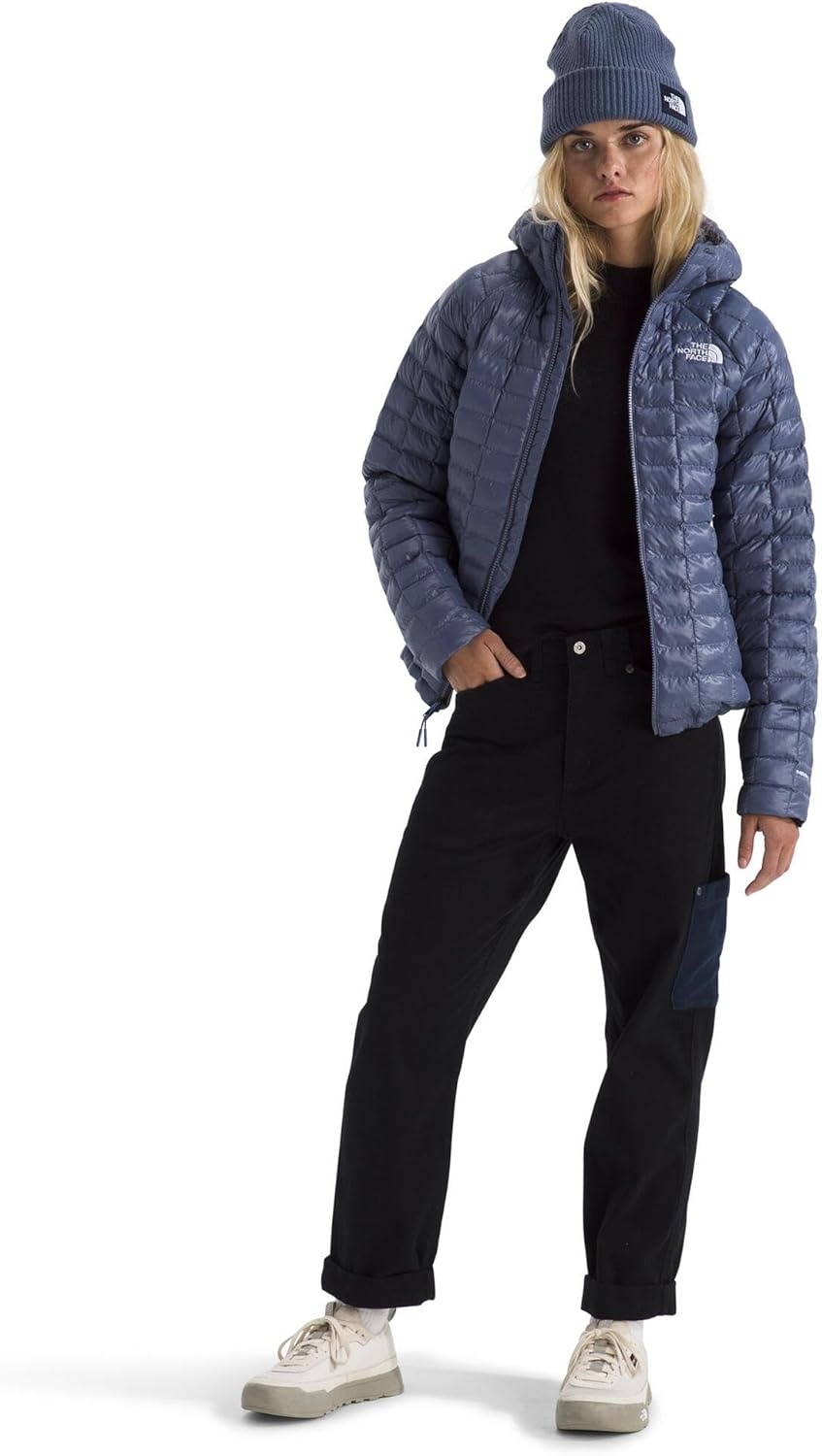 image:imageTHE NORTH FACE Womens Thermoball Hooded Jacket High Loft Insulation Wind amp Water Resistant Adjustable Hood amp Zip PocketsTwilight Galaxy