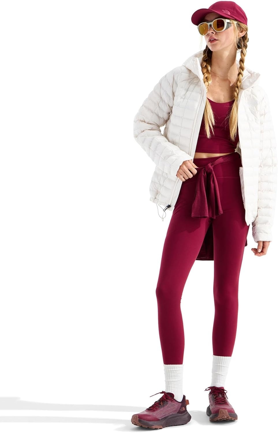 image:imageTHE NORTH FACE Womens Thermoball Hooded Jacket High Loft Insulation Wind amp Water Resistant Adjustable Hood amp Zip PocketsWhite DuneWhite Dune