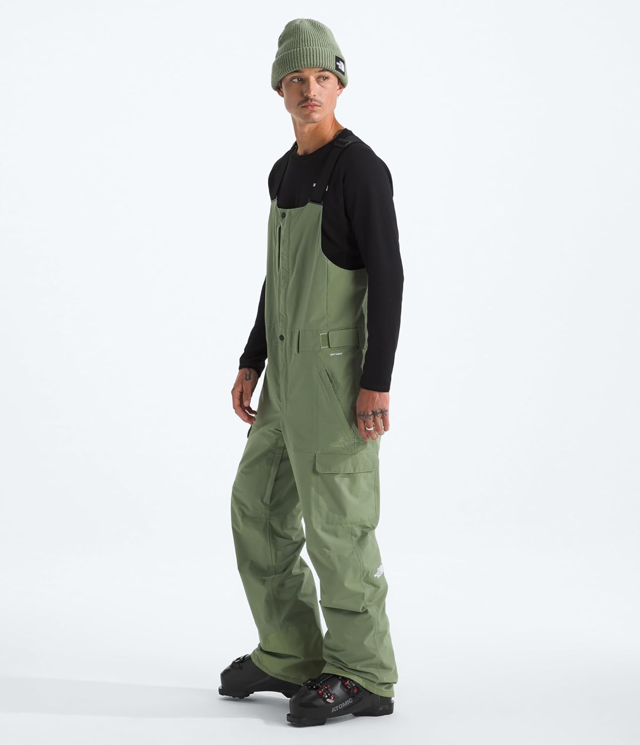 image:imageTHE NORTH FACE mens Freedom Ski and Snow Bib Waterproof Builtin Gaiter Mesh Lined BreathabilityBark Mist