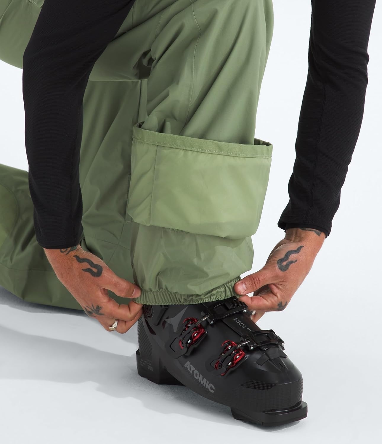 image:imageTHE NORTH FACE mens Freedom Ski and Snow Bib Waterproof Builtin Gaiter Mesh Lined BreathabilityBark Mist