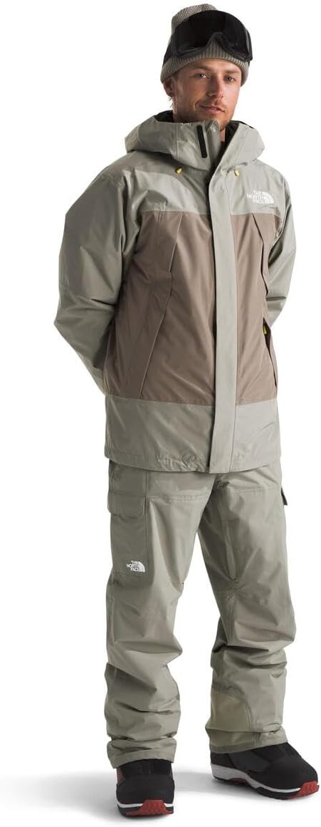 image:imageTHE NORTH FACE mens Freedom Ski and Snow Bib Waterproof Builtin Gaiter Mesh Lined BreathabilityClay Grey
