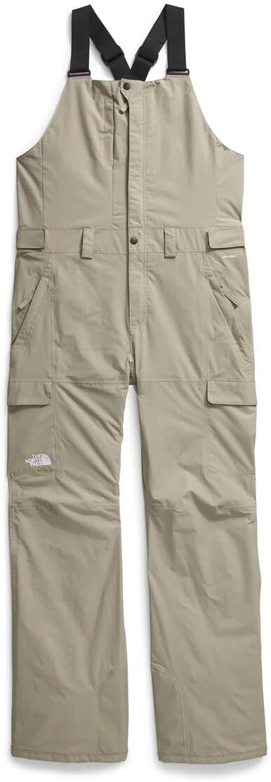 image:imageTHE NORTH FACE mens Freedom Ski and Snow Bib Waterproof Builtin Gaiter Mesh Lined BreathabilityClay Grey