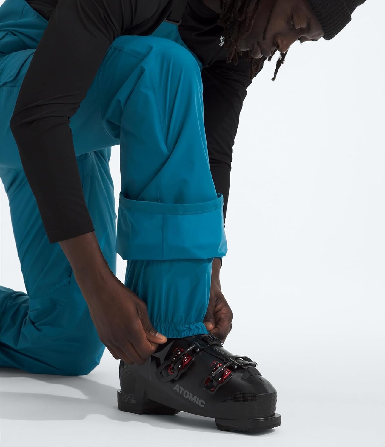 image:imageTHE NORTH FACE mens Freedom Ski and Snow Bib Waterproof Builtin Gaiter Mesh Lined BreathabilityDusk Blue