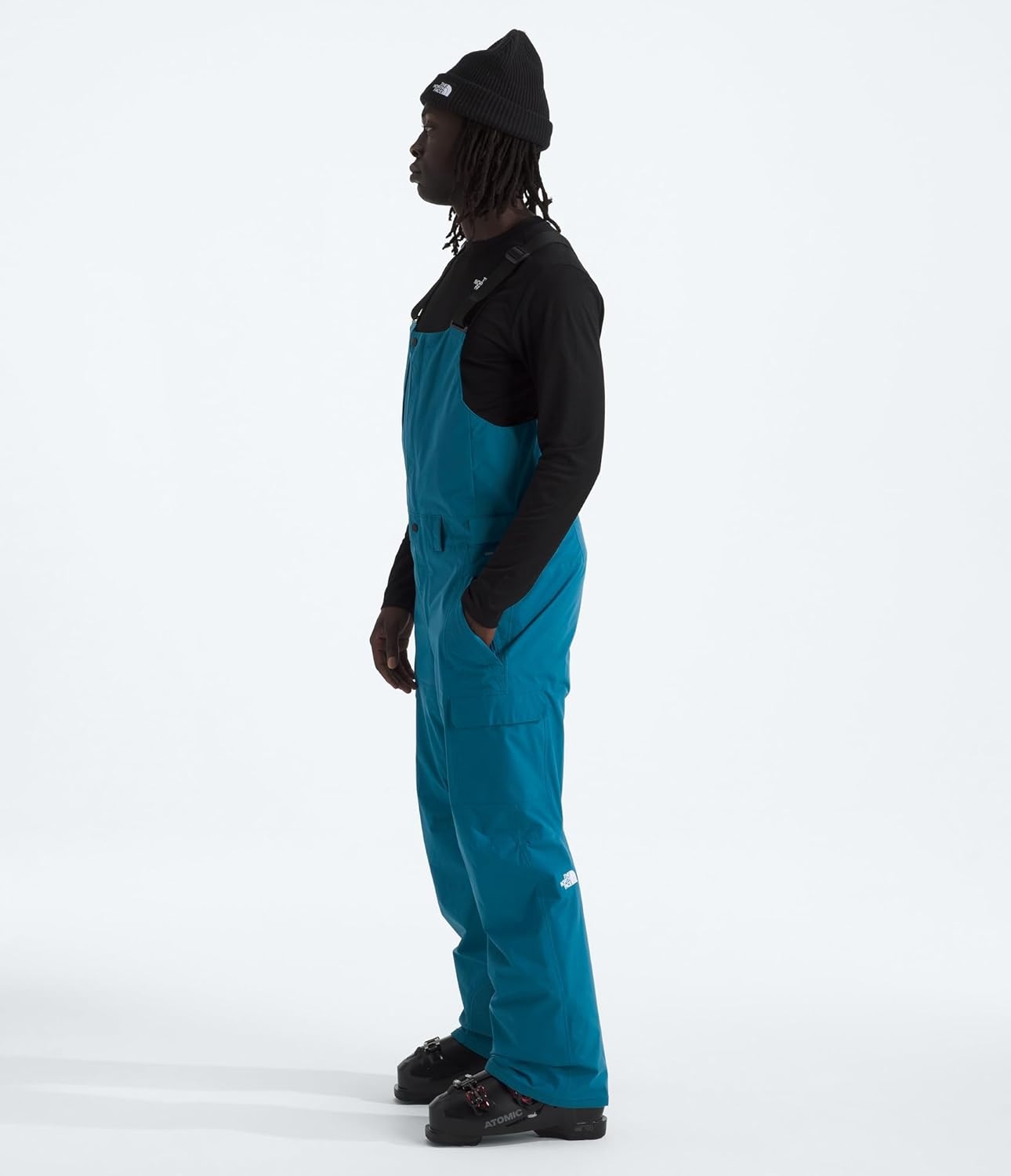 image:imageTHE NORTH FACE mens Freedom Ski and Snow Bib Waterproof Builtin Gaiter Mesh Lined BreathabilityDusk Blue