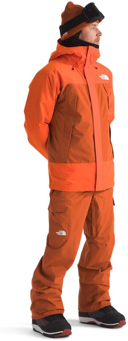 image:imageTHE NORTH FACE mens Freedom Ski and Snow Bib Waterproof Builtin Gaiter Mesh Lined BreathabilityEarthen Copper