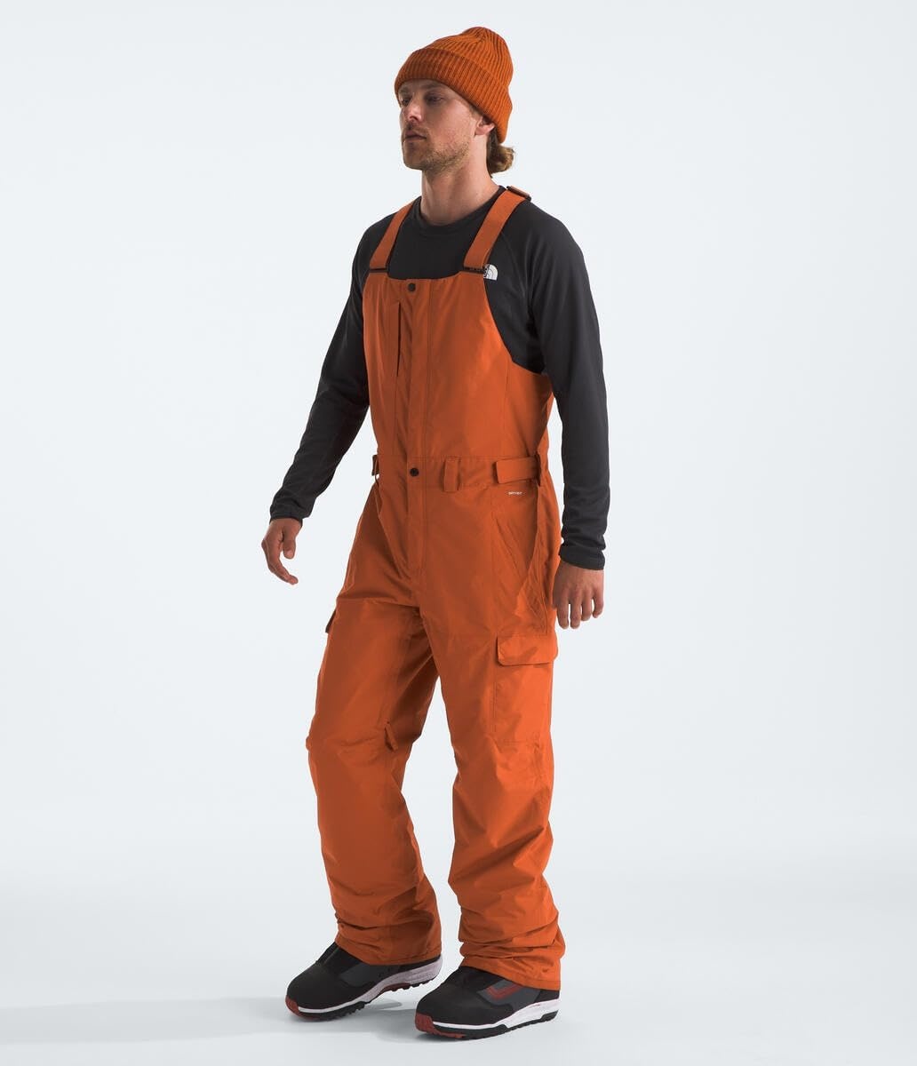 image:imageTHE NORTH FACE mens Freedom Ski and Snow Bib Waterproof Builtin Gaiter Mesh Lined BreathabilityEarthen Copper