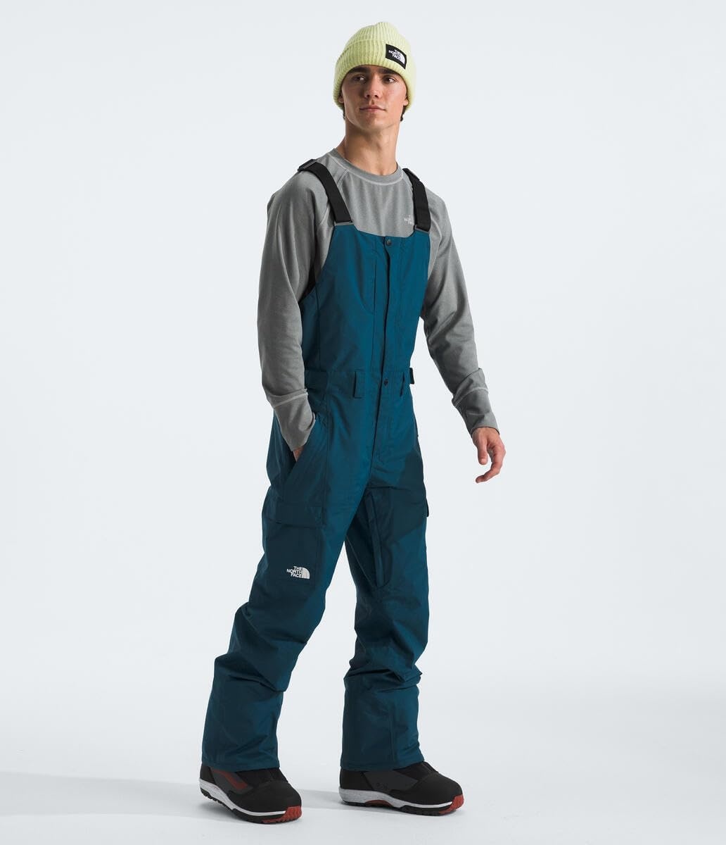 image:imageTHE NORTH FACE mens Freedom Ski and Snow Bib Waterproof Builtin Gaiter Mesh Lined BreathabilityMidnight Petrol