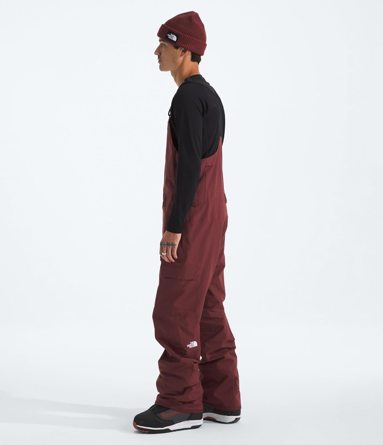 image:imageTHE NORTH FACE mens Freedom Ski and Snow Bib Waterproof Builtin Gaiter Mesh Lined BreathabilitySumac