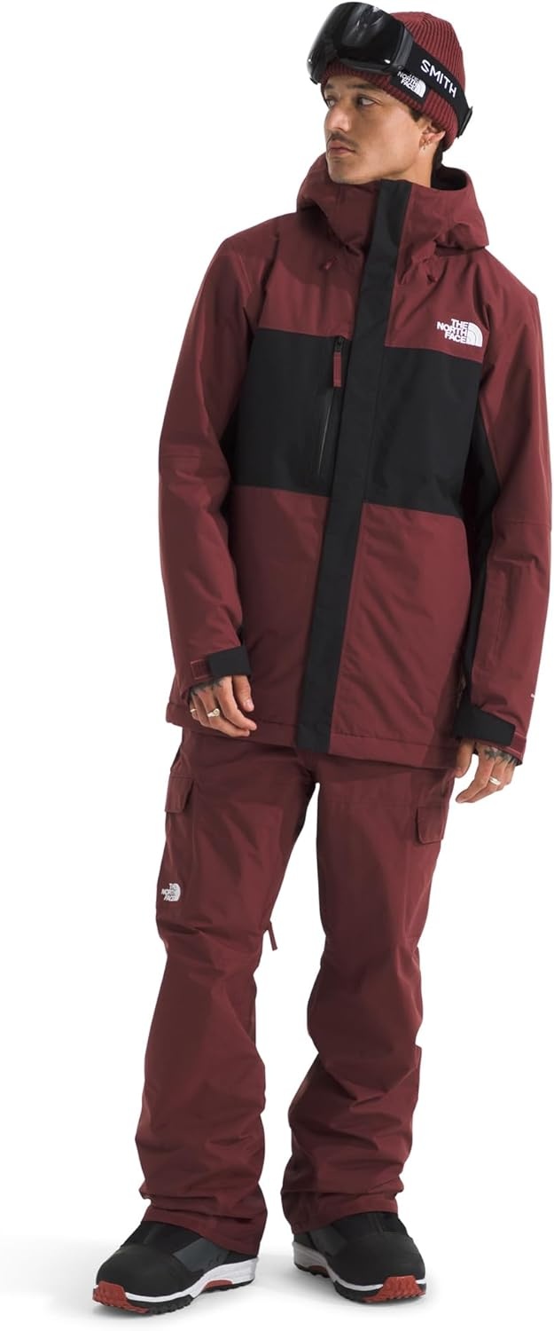 image:imageTHE NORTH FACE mens Freedom Ski and Snow Bib Waterproof Builtin Gaiter Mesh Lined BreathabilitySumac