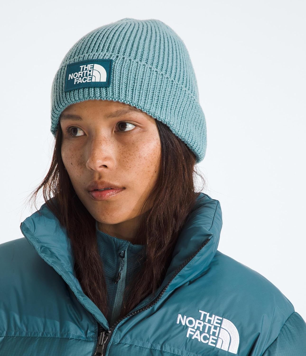 image:imageThe North FACE UnisexAdult TNF Logo Box Cuffed BeanieBlue EclipseSpace
