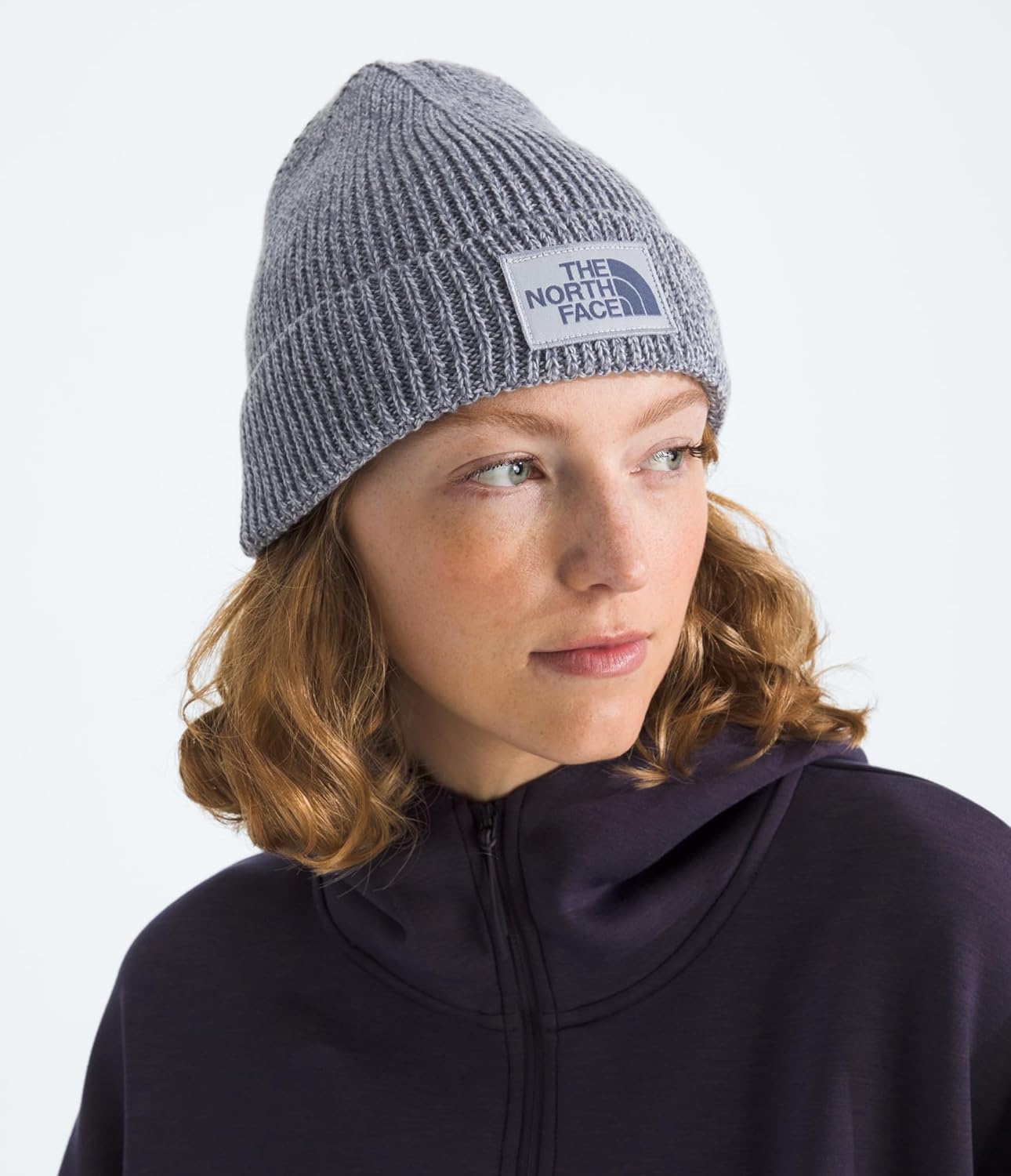 image:imageThe North FACE UnisexAdult TNF Logo Box Cuffed BeanieBlue Flax Dark HeatherTwilight Galaxy