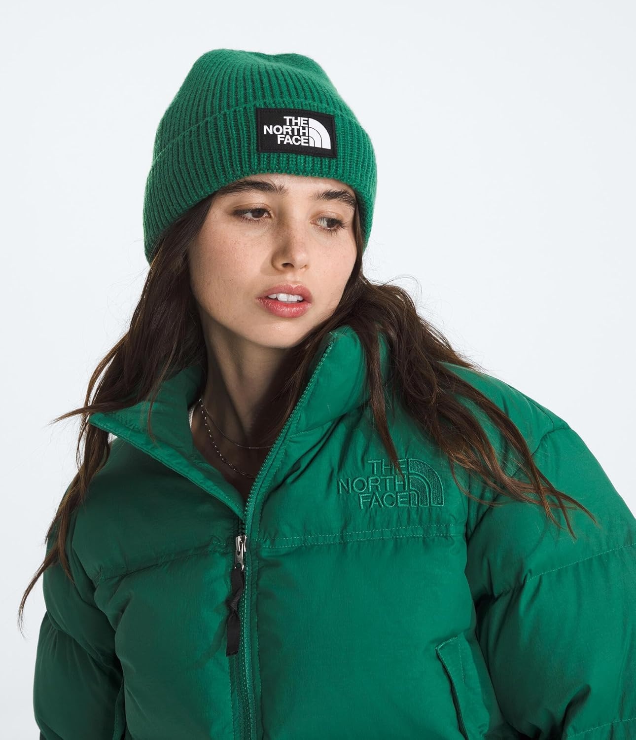 image:imageThe North FACE UnisexAdult TNF Logo Box Cuffed BeanieEvergreen