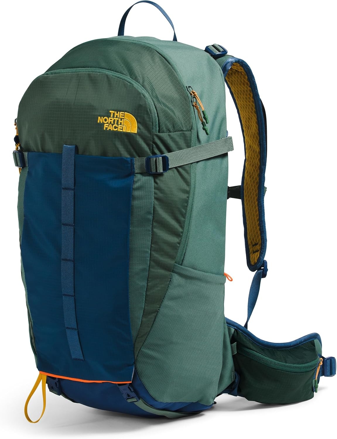 image:imageThe North Face Basin 36 Liter Technical Daypack with Rain Cover Unisex Backpack Padded Hipbelt Chest Strap Hiking Pole Attachment Duck GreenShady Blue One SizeDuck GreenShady Blue
