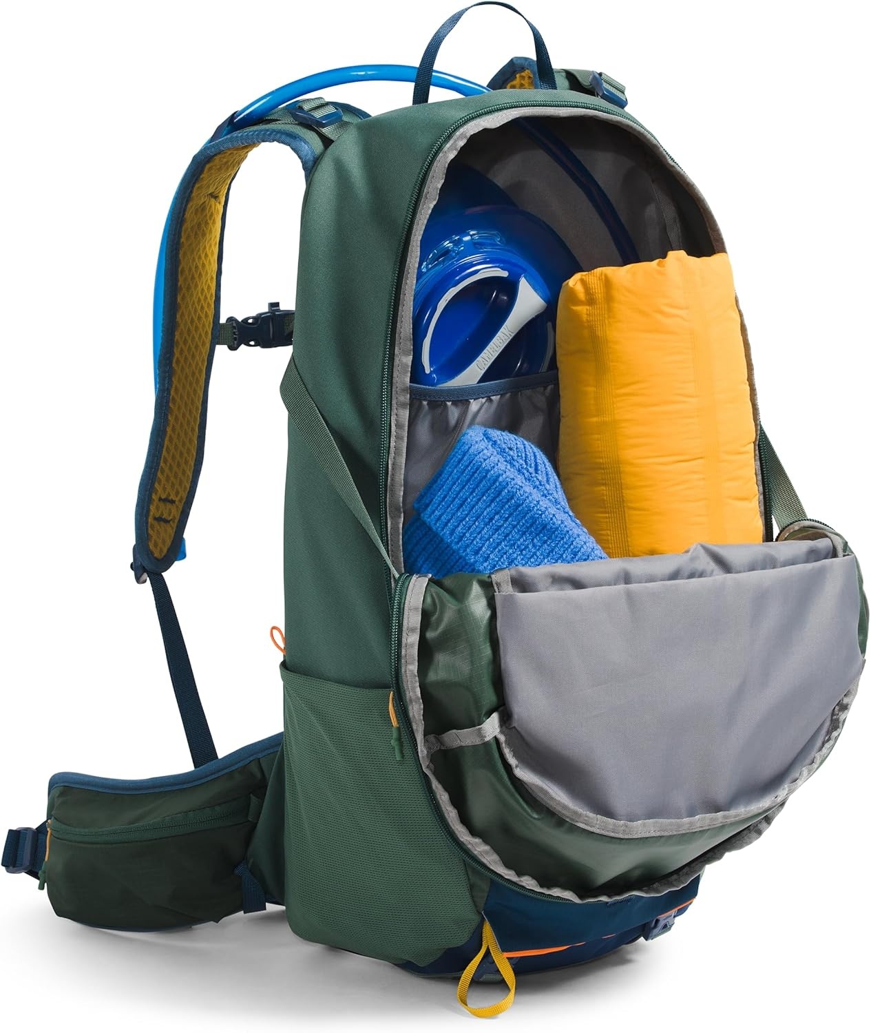 image:imageThe North Face Basin 36 Liter Technical Daypack with Rain Cover Unisex Backpack Padded Hipbelt Chest Strap Hiking Pole Attachment Duck GreenShady Blue One SizeDuck GreenShady Blue