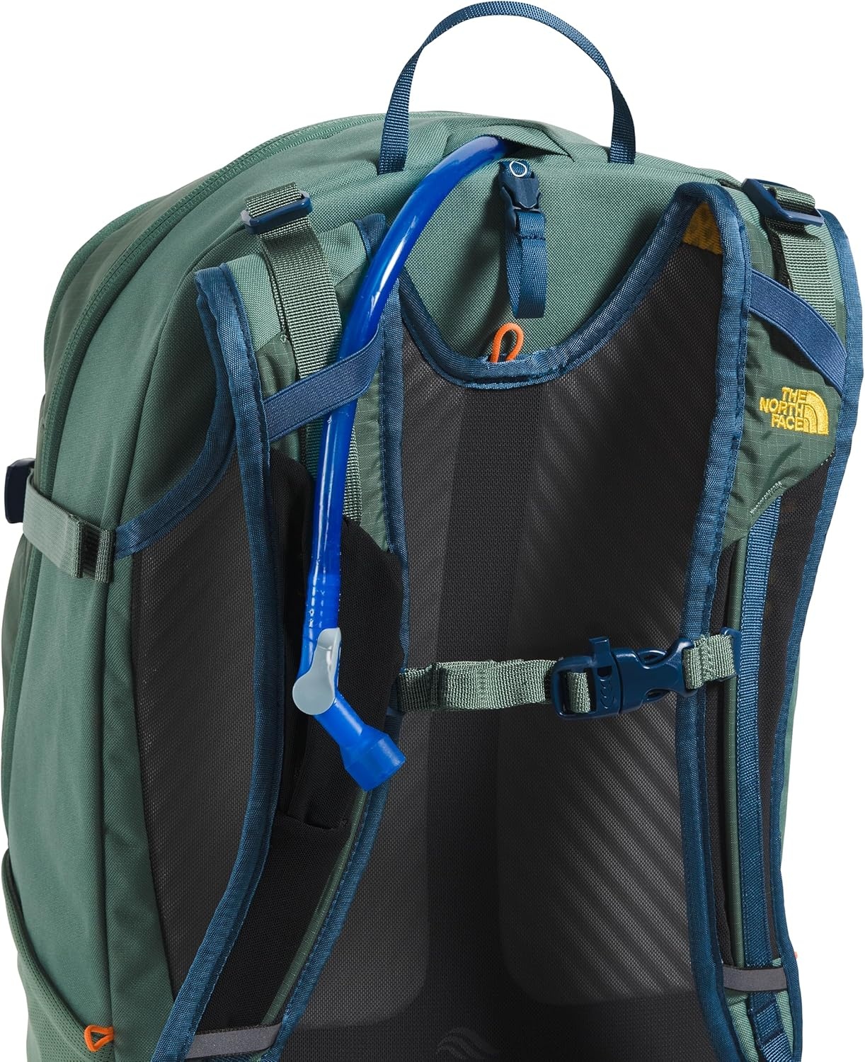 image:imageThe North Face Basin 36 Liter Technical Daypack with Rain Cover Unisex Backpack Padded Hipbelt Chest Strap Hiking Pole Attachment Duck GreenShady Blue One SizeDuck GreenShady Blue